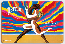 Perrier - The Dancing Couple (Le Couple Dansant) - This is Crazy! (C'est Fou!) - Wood Sign Art