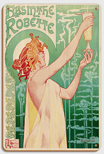 Absinthe Robette - Art Nouveau Nude Belgian - Wood Sign Art