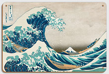 The Great Wave off Kanagawa - Mount Fuji, Japan - Wood Sign Art