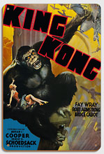 King Kong - Starring Fay Wray, Robert Armstrong, Bruce Cabot - c. 1933 - Wood Sign Art