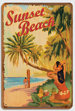 Sunset Beach Hawaii - Oahu North Shore - Surfer - Wood Sign Art